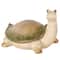 8" Cream & Green Magnesium Oxide Turtle Garden Sculpture